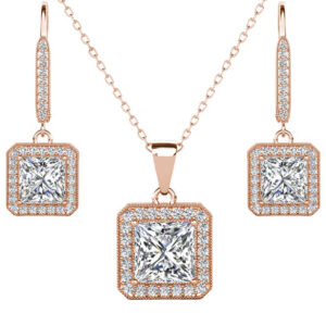 Cate & Chloe Ivy Jewelry Set with Simulated Diamond Crystals Gift for Women